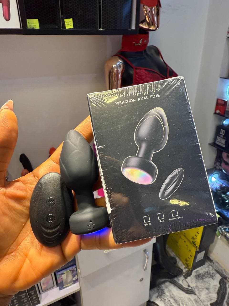 Remote controlled light up butt plug